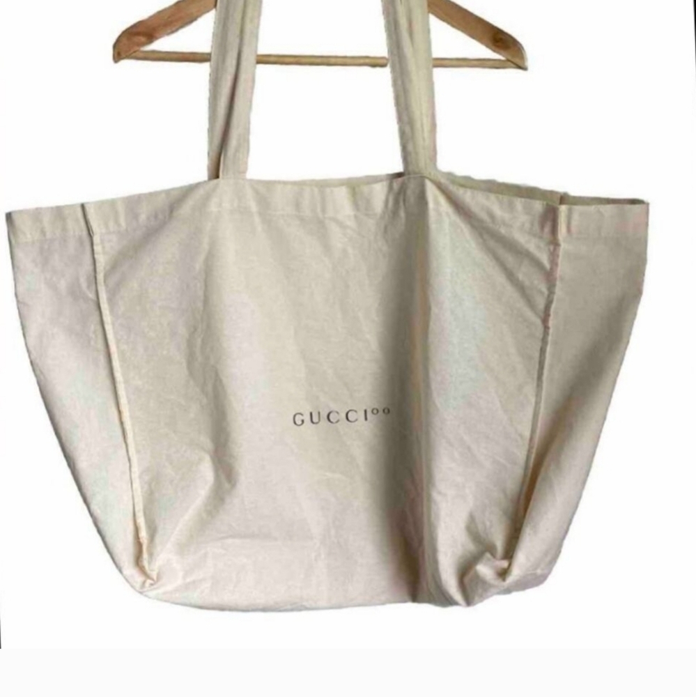 GUCCI New Authentic Large Canvas Cotton Reusable Tote Bag 100th Anniversary